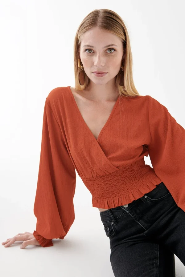 Pas Cher Magasin Soldes Gina Tricot Jane Smock Top Picante 3