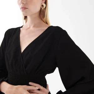 Retour Gratuit Gina Tricot Jane Smock Top Black 6