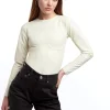fashioniable Gina Tricot Belinda PU Top Beige 8