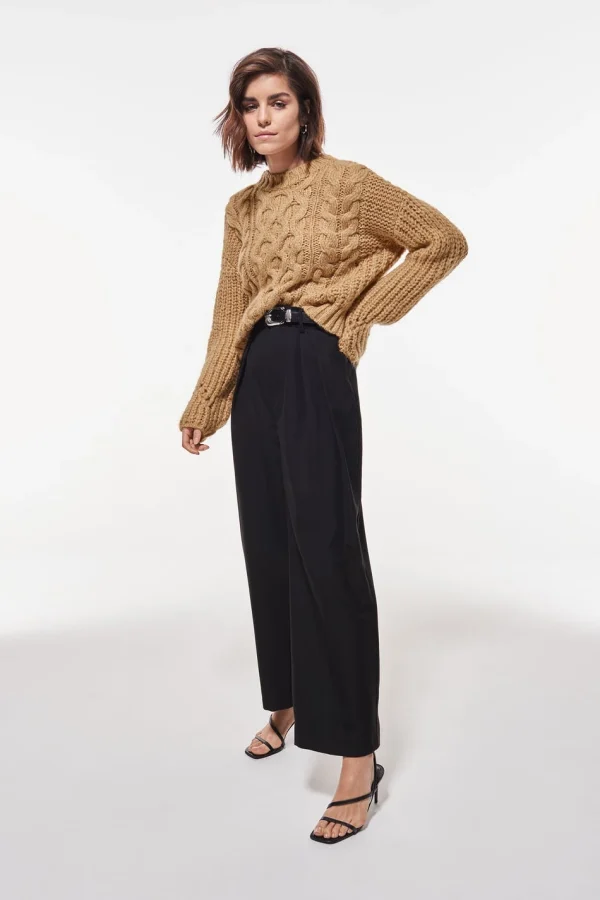 Gina Tricot Mona Knitted Sweater New Camel excellente qualité 1