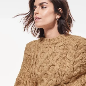 Gina Tricot Mona Knitted Sweater New Camel excellente qualité 6