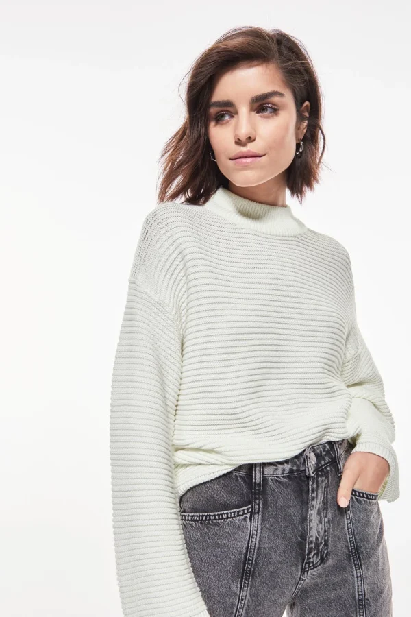 magasin en ligne france Gina Tricot Celia Knitted Sweater Offwhite 3