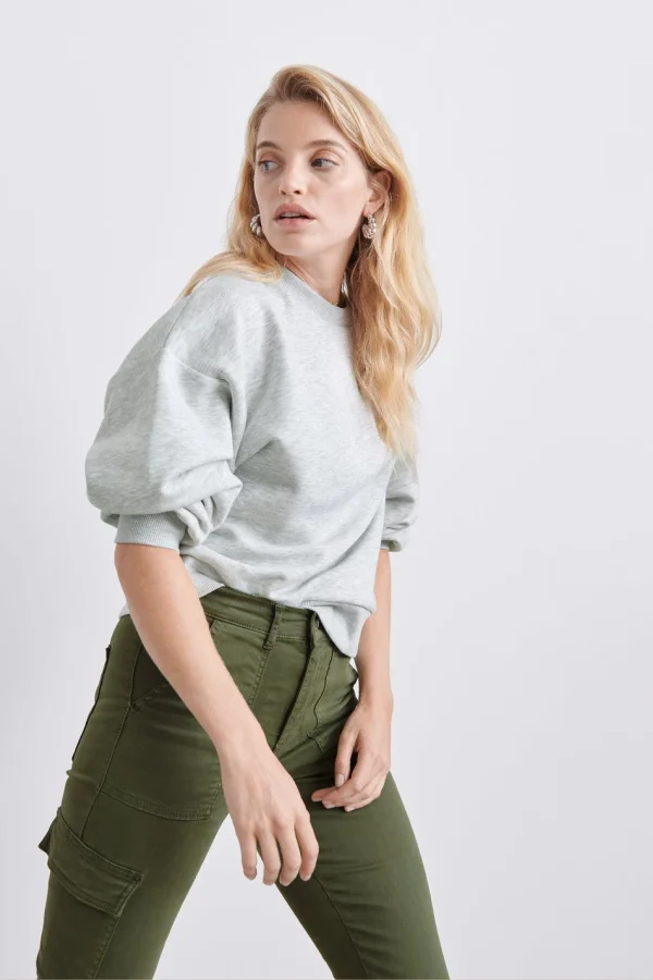 nouvelle saison Gina Tricot Basic Sweater Lt Greymelange 1