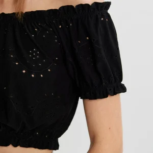 vente chaude Gina Tricot Irja Off Shoulder Top Black 6