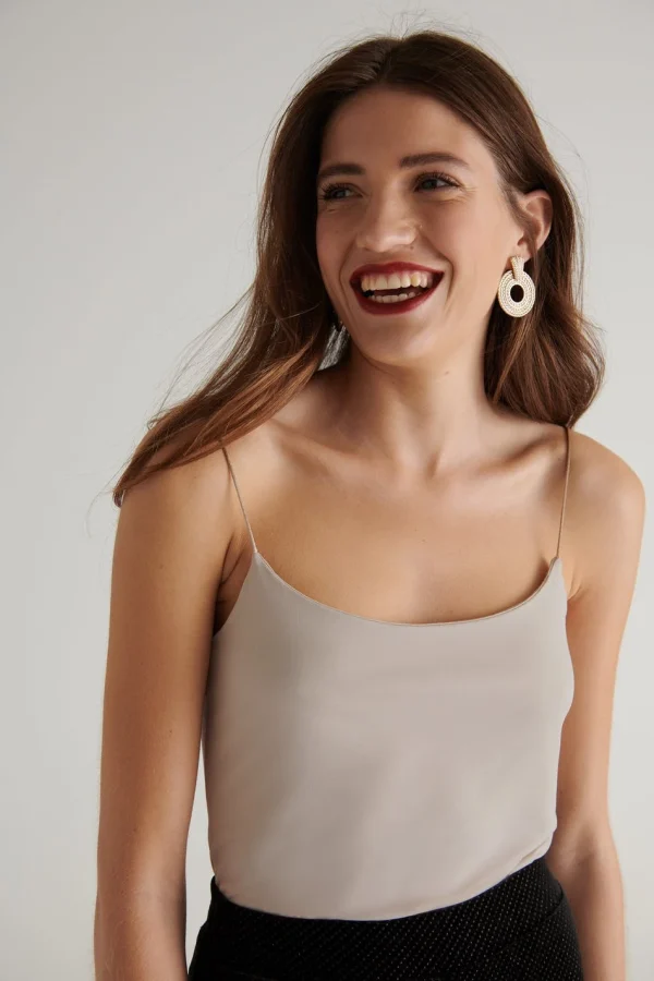 Service Clients Dédié Gina Tricot Una Top Beige 1