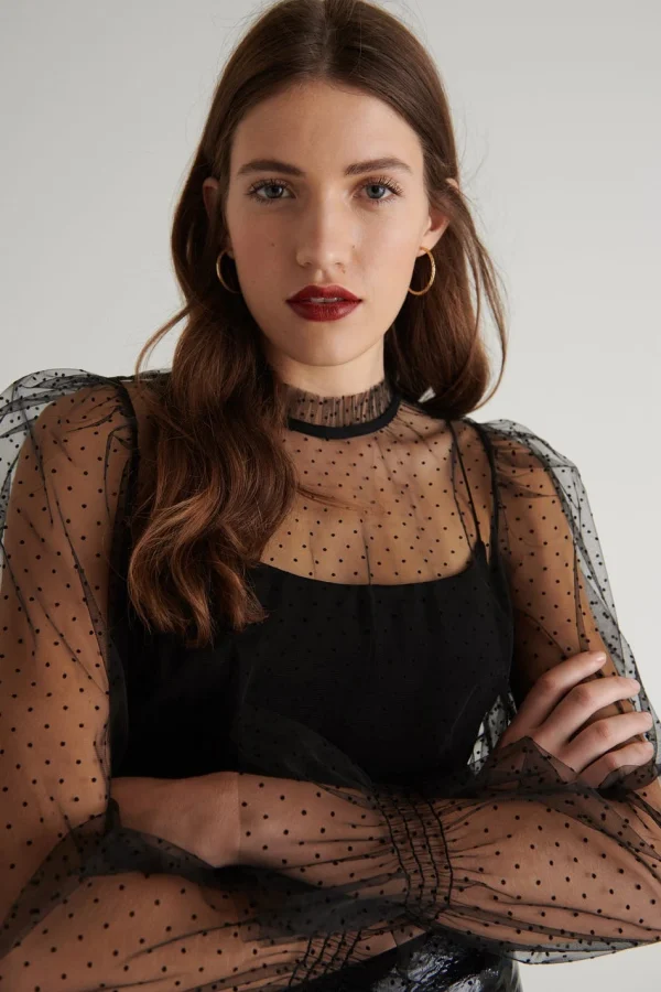 authentiques Gina Tricot Seven Top Black 3