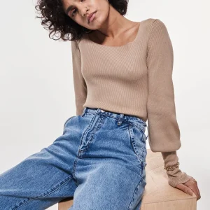 Gina Tricot Heidi Knitted Sweater Beige grand choix 6