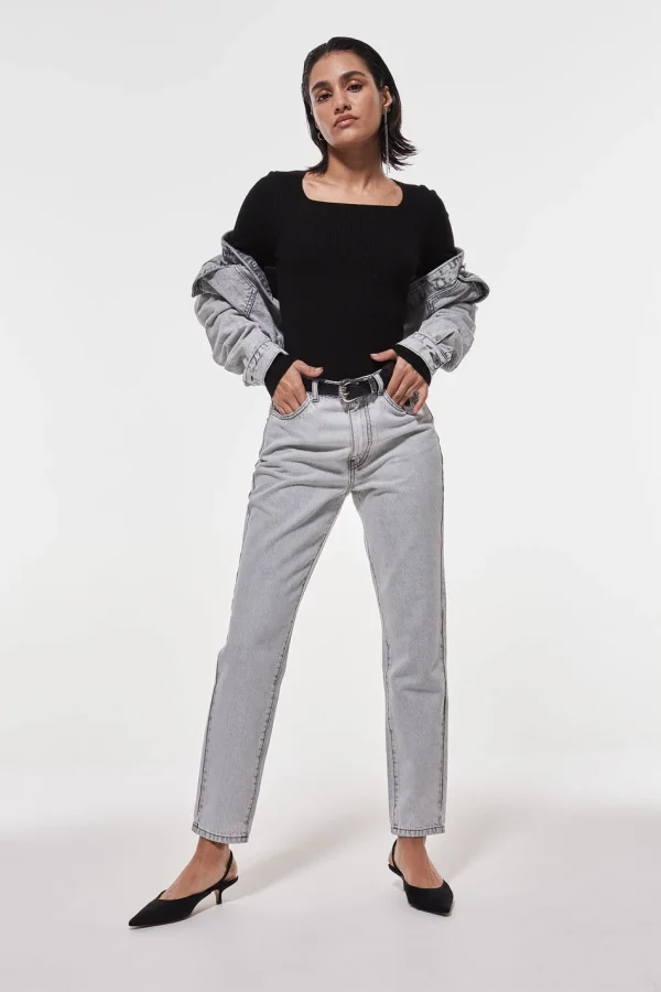 Gina Tricot Heidi Knitted Sweater Black meilleure qualité 1