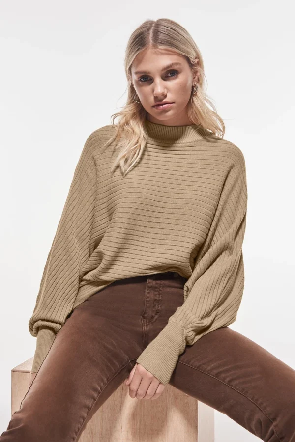 Réductions Gina Tricot Emmy Knitted Sweater Beige 1