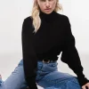 Gina Tricot Emmy Knitted Sweater Black Satisfait ou Remboursé 8