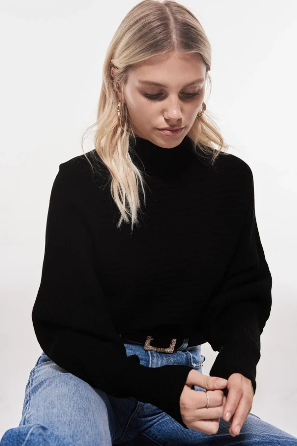 Gina Tricot Emmy Knitted Sweater Black Satisfait ou Remboursé 3