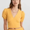 belle Gina Tricot Kathy Top Ochre 10