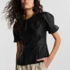 Retour Facile et Gratuit Gina Tricot Kate Pu Top Black 10
