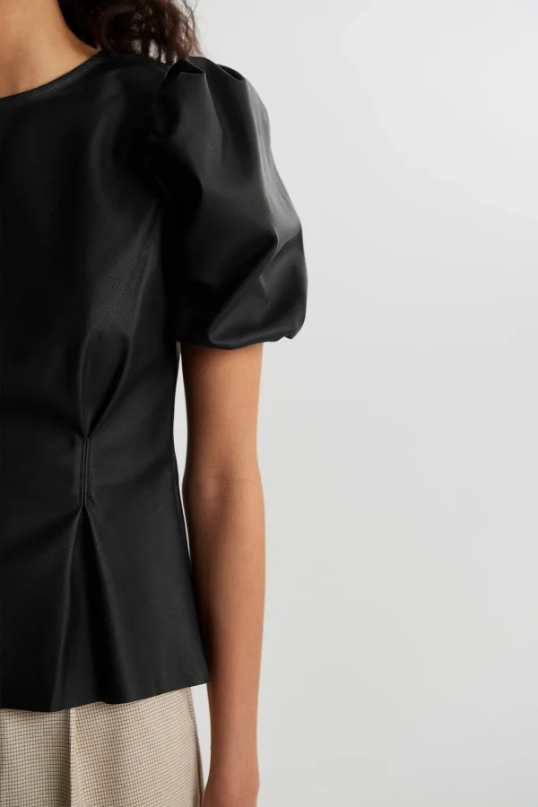 Retour Facile et Gratuit Gina Tricot Kate Pu Top Black 3