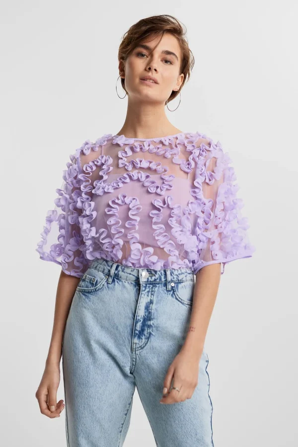 vente à bas prix Gina Tricot Cecilia Top Light Purple 1
