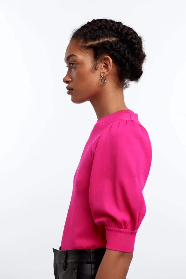 Gina Tricot Abbey Knitted Top Pink Peacock mode pas cher 1