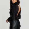 solde en ligne Gina Tricot Liv Open Back Top Black 8