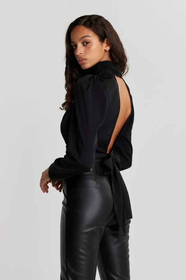 solde en ligne Gina Tricot Liv Open Back Top Black 1