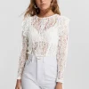 l'unique style Gina Tricot Nina Lace Top Offwhite 10