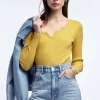 Gina Tricot Liv Rib Top Misted Yellow nouveau produit 10
