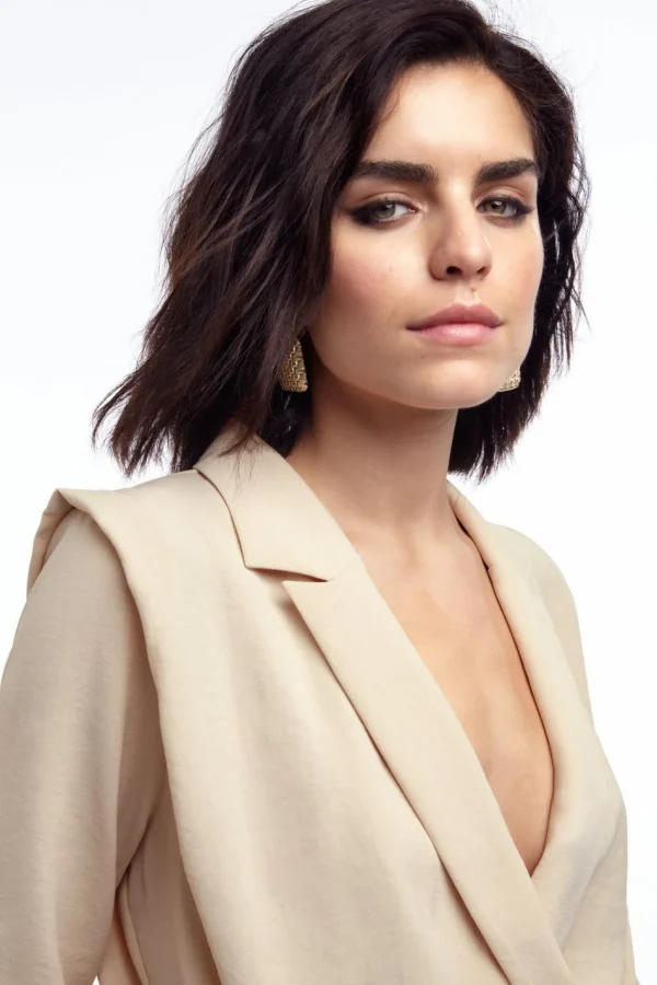 marques de renommée Gina Tricot Folded Shoulder Body Oatmeal 3