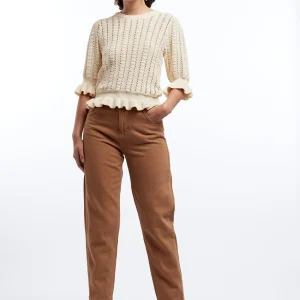 soldes en ligne Gina Tricot Sissi Knitted Sweater Lt Beige 6