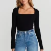 Gina Tricot Josie Knitted Sweater Black vente en ligne pas cher 10