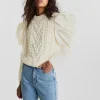 Gina Tricot Elsa Knitted Sweater Warm White soldes pas cher 10