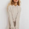 Gina Tricot Stina Rib Hoodie Beige vente à bas prix 8