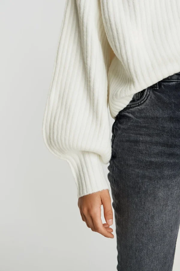 Gina Tricot Rosie Knitted Sweater Warm White ﻿soldes 3