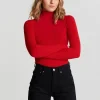 soldes luxe Gina Tricot Sigrid Knitted Top Racing Red 10