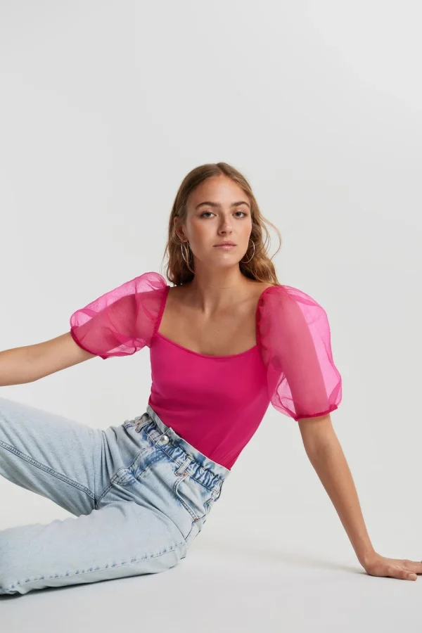 meilleur service Gina Tricot Melanie Top Pink 1