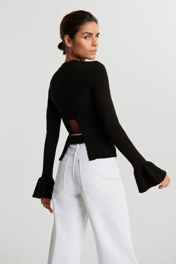 Gina Tricot Olivia Knitted Top Black boutique en ligne 1