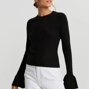 Gina Tricot Olivia Knitted Top Black boutique en ligne 6