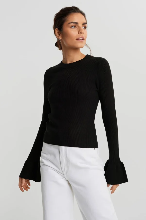 Gina Tricot Olivia Knitted Top Black boutique en ligne 3