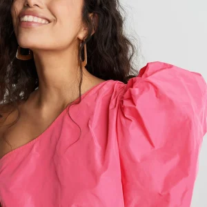 prix de gros Gina Tricot Taffeta One Shoulder Top Hot Pink 6
