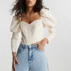 Gina Tricot Dolores Blouse Beige/silver magasin pour 8