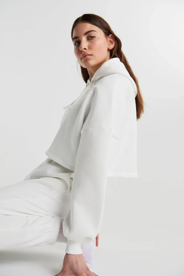 Gina Tricot Basic Cropped Hood Offwhite Prix très abordable 1