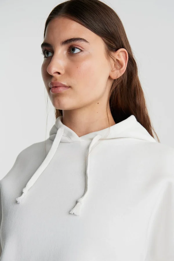 Gina Tricot Basic Cropped Hood Offwhite Prix très abordable 3