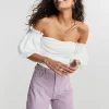 boutique en ligne Gina Tricot Odette Off Shoulder Blouse Offwhite 10
